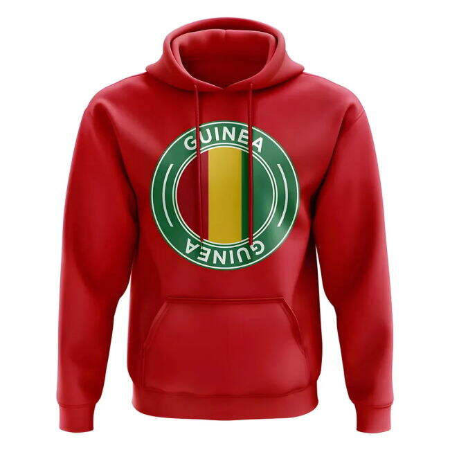 Elite Match-Ready Guinea Football Badge Hoodie (Red) Premium-Quality