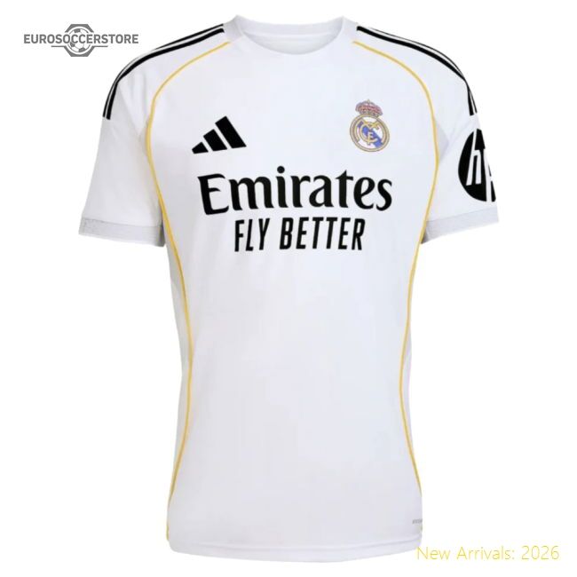 2025-2026 Real Madrid Home Jersey Tchouameni Performance Fabric