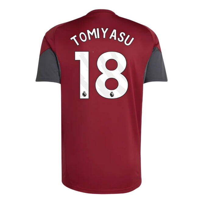 Women's 2025-2026 Arsenal EU Training Jersey (Burgundy) (Tomiyasu 18)