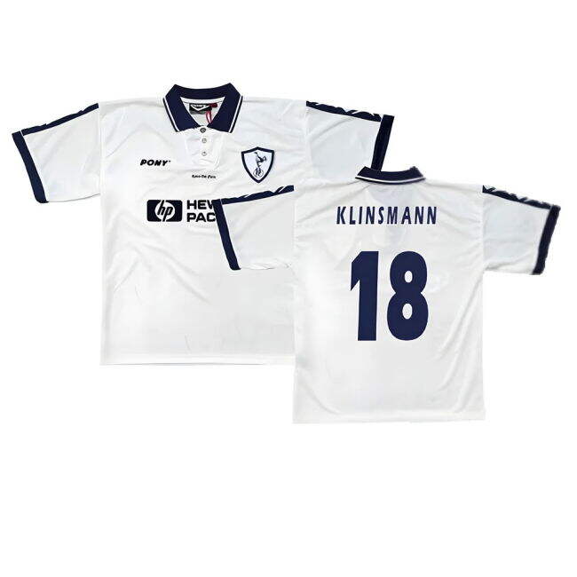 1995-19 Tottenham Home Soccer Jersey Klinsmann #18 L M S
