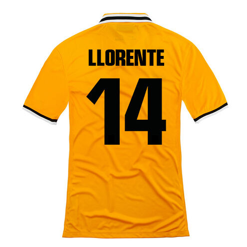 13-14 Juventus 14 Llorente Away Yellow Jersey Shirt - Official