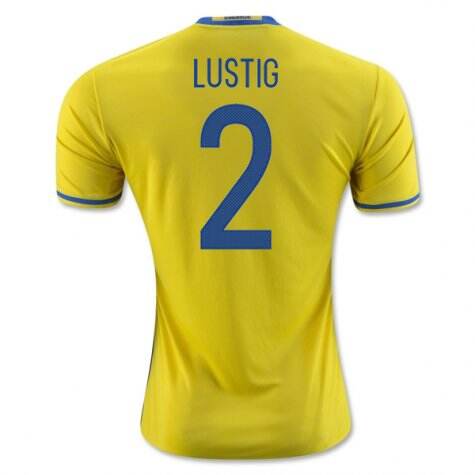 Sweden Home 2016 2 Lustig Soccer Jersey Shirt - Official Replica 26172