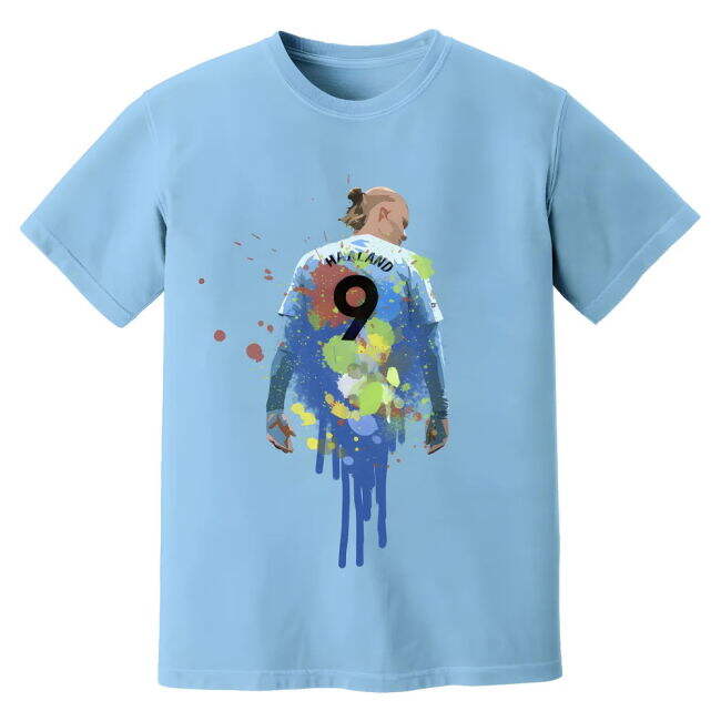 Erling Haaland Man City Art T-Shirt (Sky)