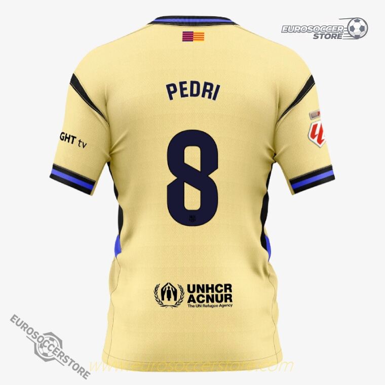 Away Barcelona Jersey 25-26 Version with PEDRI 8 Printing