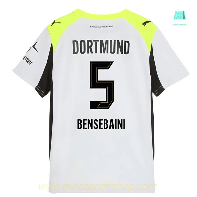 2025-2026 Borussia Dortmund Away Shirt (Kids) (Bensebaini 5)