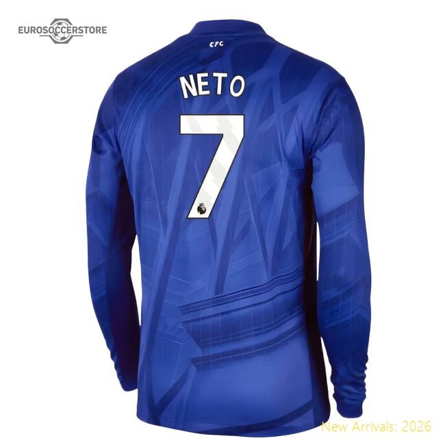 Premium 2025-2026 Chelsea Home Long Sleeve Shirt (neto 7) - Premium