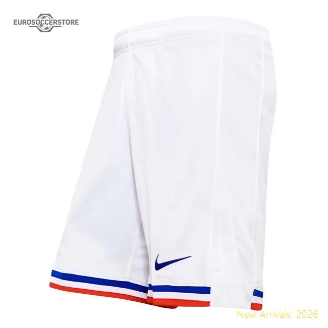 France 2024-2025 Home Shorts - Official Stretchable Retro