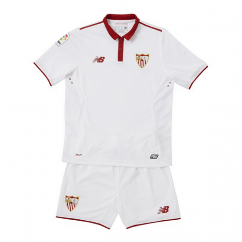Kids Sevilla Home 201617 Soccer KitShirtShorts - Official Replica