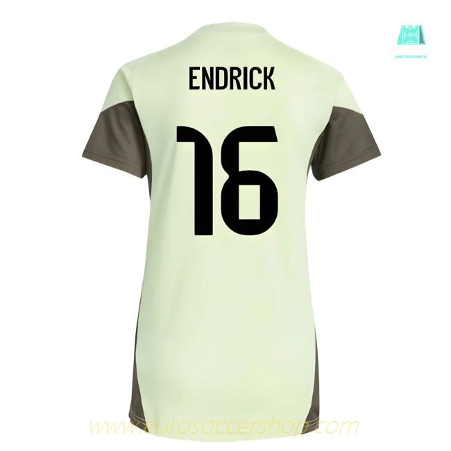 2025-2026 Real Madrid Training Jersey (Almost Lime) - Womens (Endrick 16)