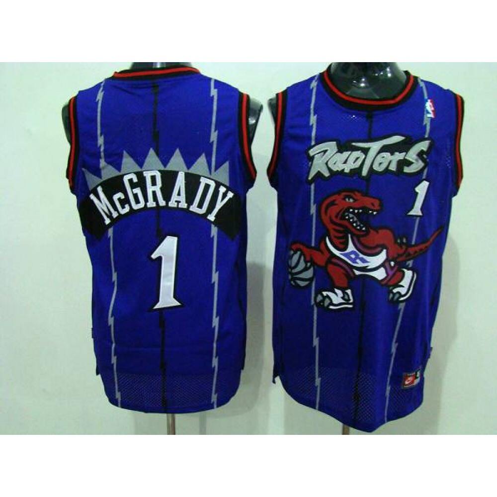 Raptors #1 Tracy McGrady Blue Swingman Stitched NBA Jersey