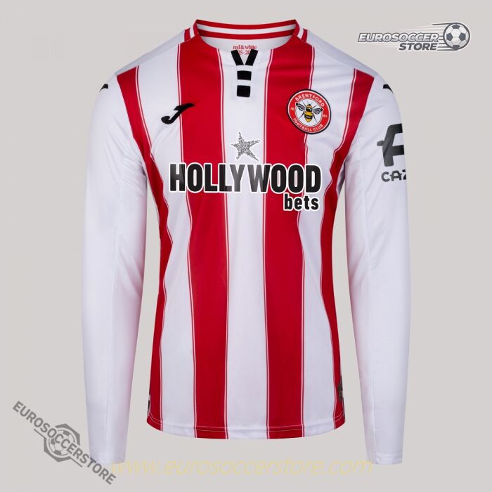 Brentford's 25-26 Season Home Long Sleeve Football Jersey