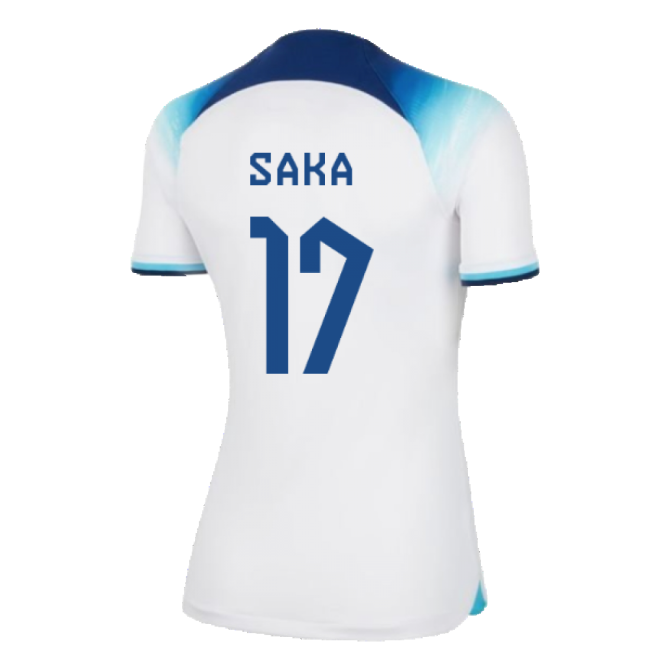 England Football Team Trendy Home Soccer Jersey (Saka 17)