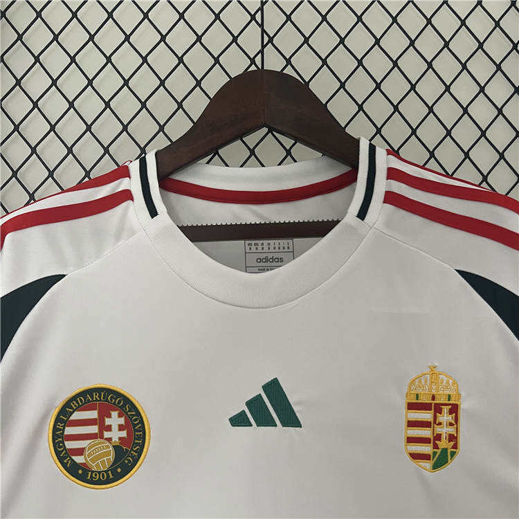 UEFA Euro 2024 Hungary Away White Soccer Jersey Football Shirt -