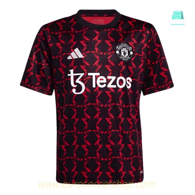 2024-2025 Man Utd Pre-Match Shirt (Black) - Kids (Your Name)