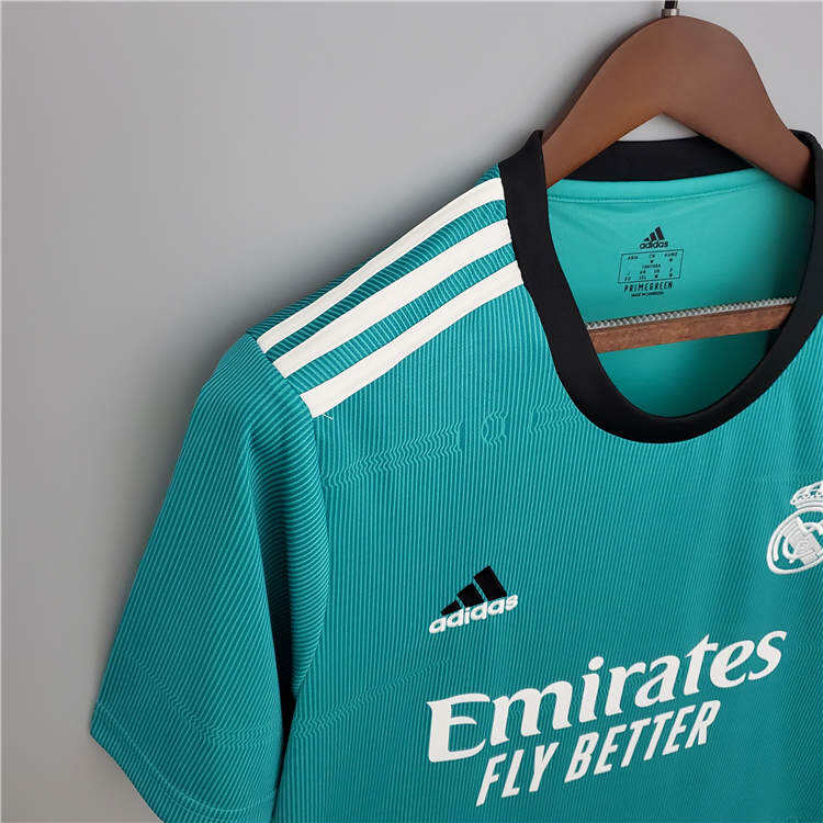 Real Madrid 21-22 Third Green Soccer Jersey Football Shirt - Official