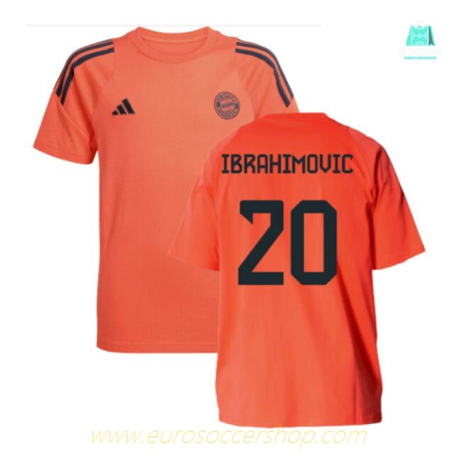 2025-2026 Bayern Munich Training Tee (Easy Coral) - Kids (Ibrahimovic 20)