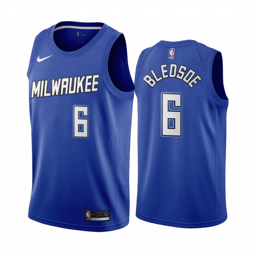 Game Day Premium Men's Bucks #6 Eric Blue Basketball Jersey