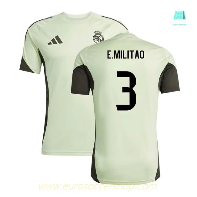 2025-2026 Real Madrid Training Jersey (Almost Lime) (E.Militao 3)