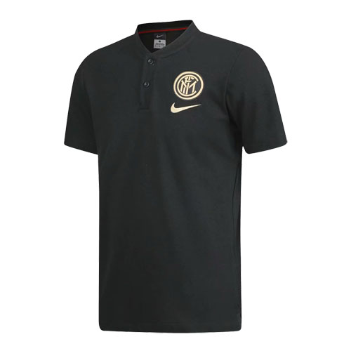 Lightweight 2019-20 INTER MILAN BLACK GRAND SLAM POLO SHIRT