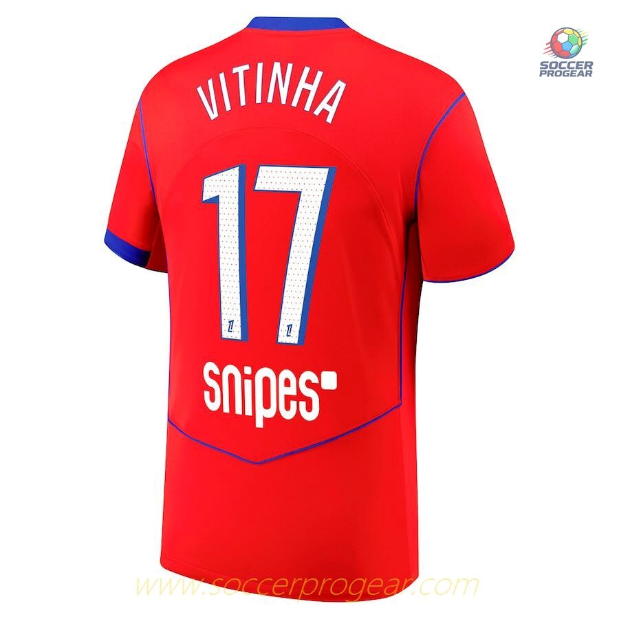 PSG Third Football Team Jersey 2025-2026 Season Vitinha