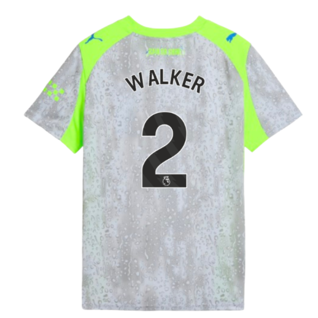 2025-20 Man City Third Football Shirt Walker Name Number L M S Kids