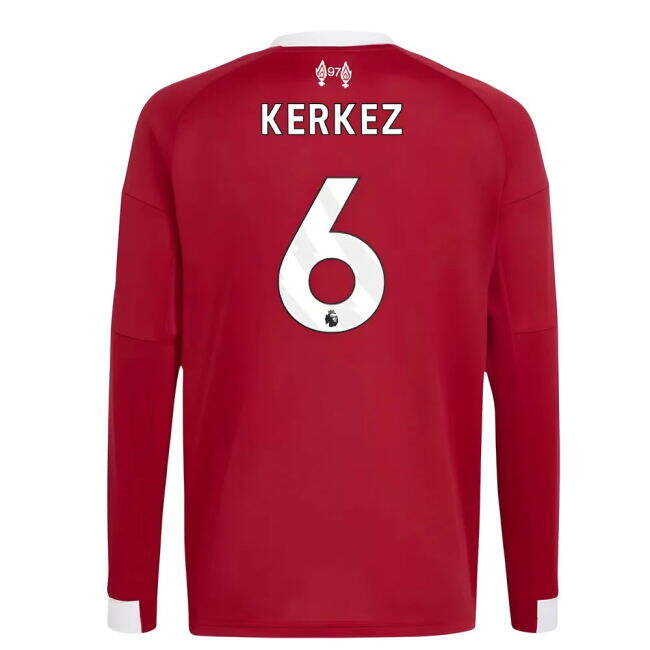 2025-2026 Liverpool Long Sleeve Home Kit (Kids) (Kerkez 6)