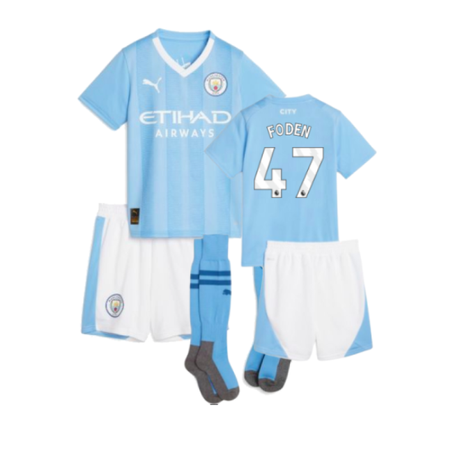 Man City Verified 2023-2024 Man City Home Mini Kit (FODEN 47)