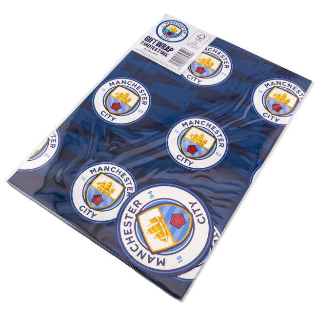vintage Manchester City FC Text Gift Wrap