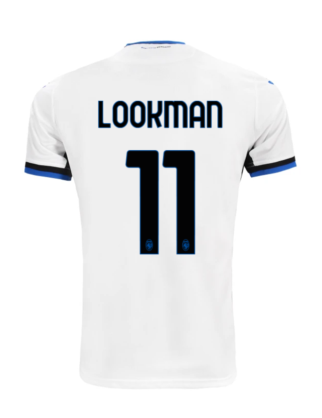 Atalanta's 24-25 Away Version Jersey Featuring LOOKMAN with Number 11