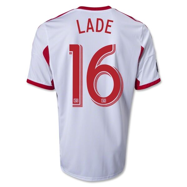 13-14 Red Bulls 16 LADE Home White Soccer Jersey Shirt - Official