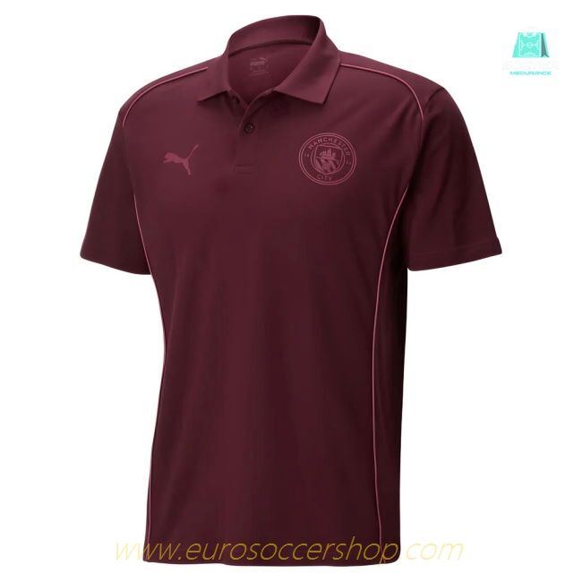 2024-2025 Man City Casuals Polo Shirt (Dark Jasper)