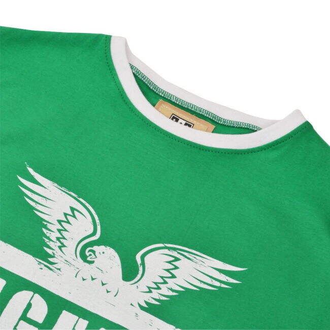 Nigeria T-Shirt - Green/White Ringer