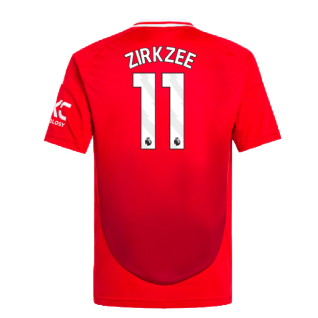 Football Man Utd Home Shirt Kids Zirkzee #11 Pro Series Committed ...