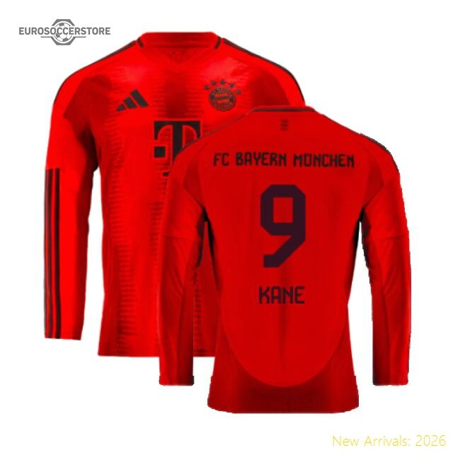 2024-2025 Bayern Munich Long Sleeve Home Jersey (kane 9)