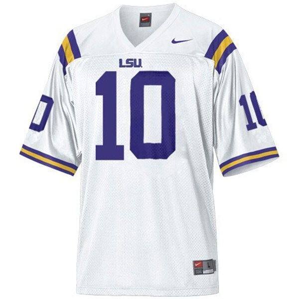 Premium Quality Youth Lsu Tigers #10 Joseph Addai White Version