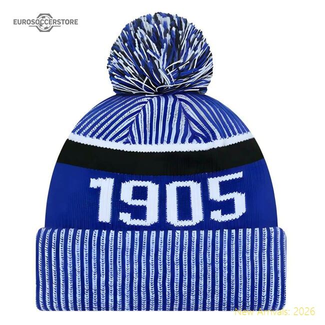 Official 2023-2024 Chelsea 1905 Bobble Knit Beanie Hat (blue)