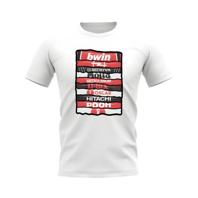 Ac Milan Shirt Sponsor History T-shirt (White)