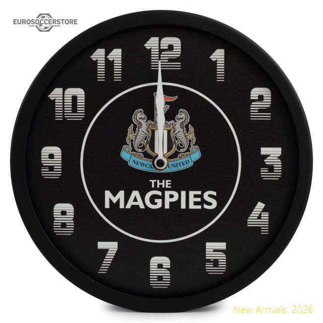 Authentic Newcastle United Fc Led Magpies Wall Clock - Premium