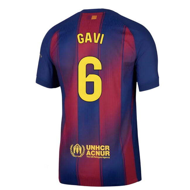 2025-2026 Barcelona Auth Home Shirt (Gavi 6) - Ultras Approved - Cu...