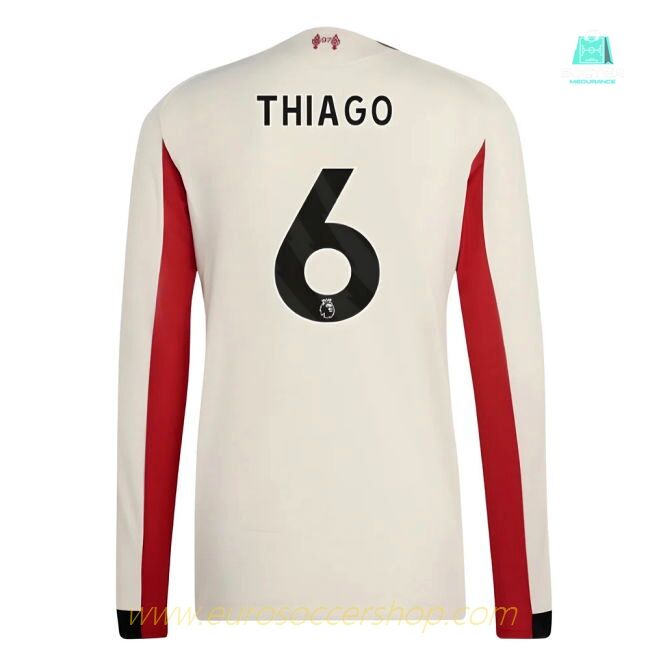 2025-2026 Liverpool Authentic Long Sleeve Away Shirt (Thiago 6)