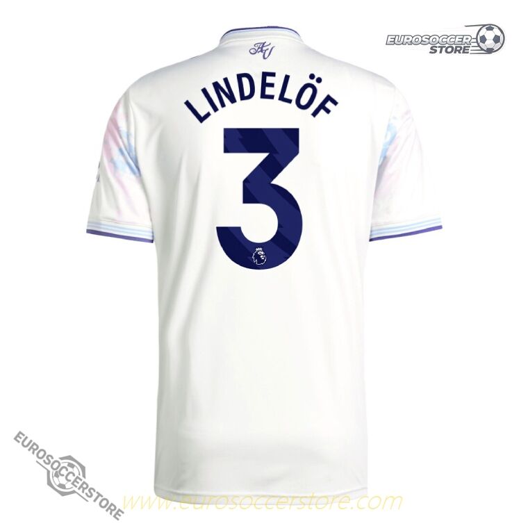 Aston Villa Third LINDELÖF 3 Football Jersey for the 25-26 Season