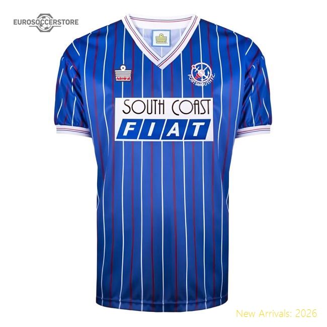Premium-grade Portsmouth 1988 Admiral Retro Football Shirt