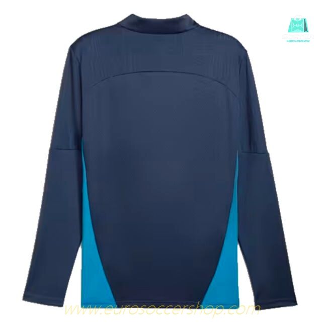 2024-2025 Man City Training 1/4 Zip Top (Inky Blue)