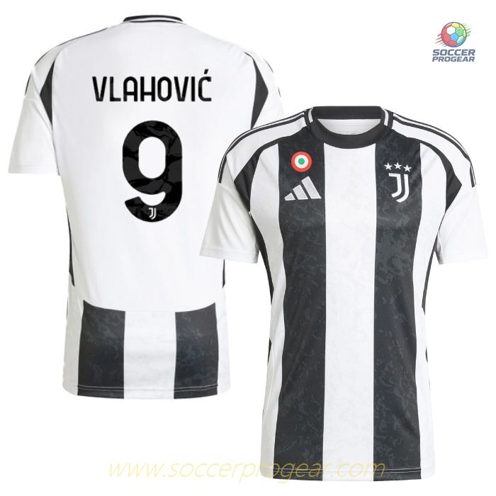 Juventus Home Team Soccer Team Shirt 2024-2025 Season Vlahovic