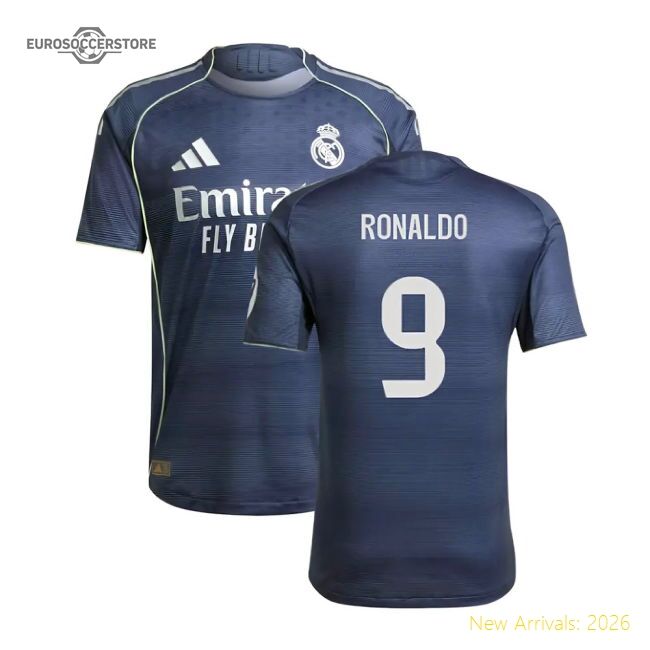 2025-2026 Real Madrid Authentic Second Jersey (ronaldo 9)