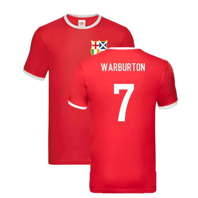 British and Irish Lions Ringer T-Shirt (Red) (Warburton 7)