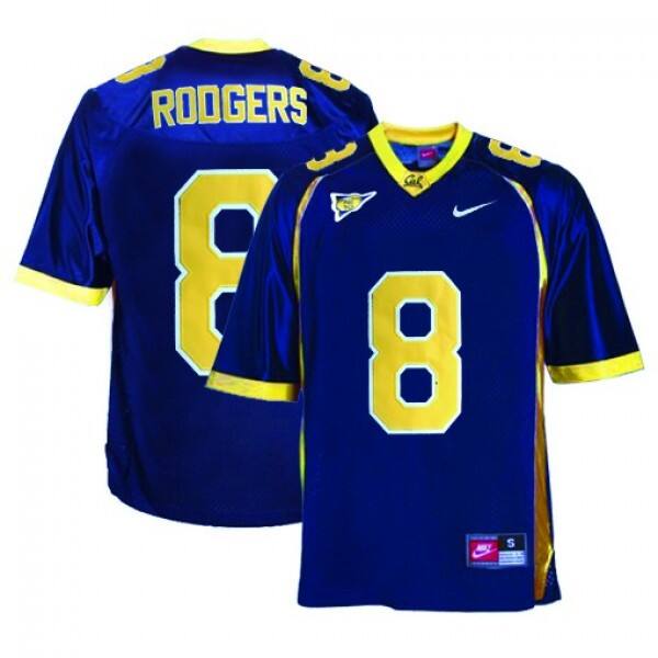 Youth College Football Power #8 Blue Premium Quality Jersey