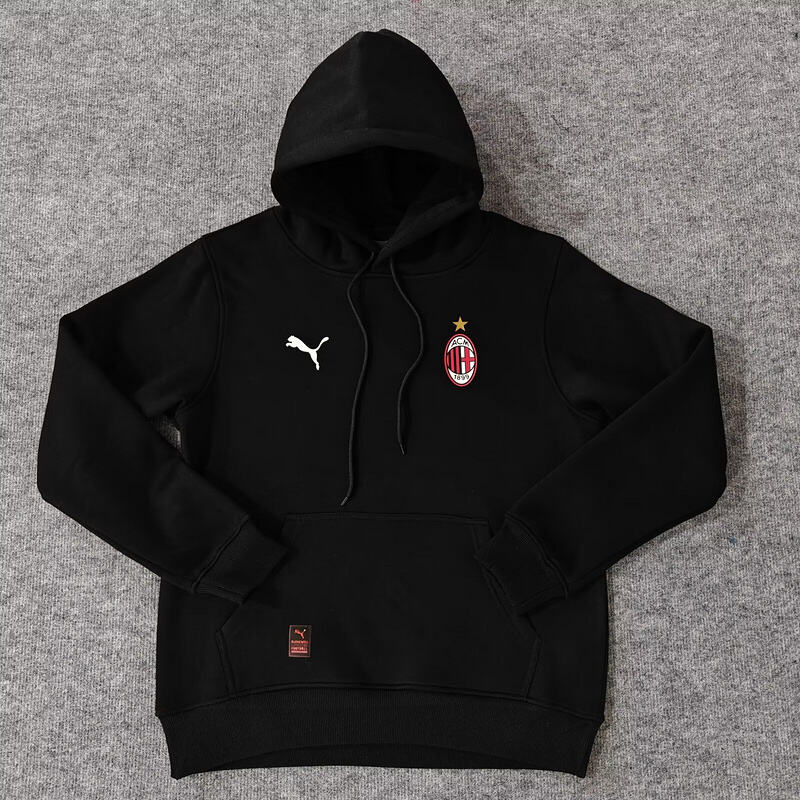 High Quality AC Milan 2425 Black Hoodie - Official Replica 9254