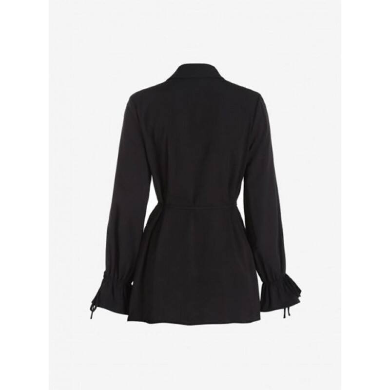 Belted Poet Sleeve Shirt ZZ4272