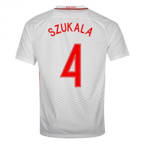 Poland Home 2016 Szukala 4 Soccer Jersey Shirt - Official Replica